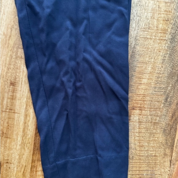 H&M Navy blue faux Wrap Jumpsuit belted belt exposed back zipper sz 10 NWOT - Picture 8 of 8